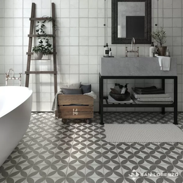 CSL-FLOWERS-BLACK-GALLERY-1 CERAMICO SAN LORENZO 45.3X45.3 FLOWER BLACK FIT – Soles Ilusiones