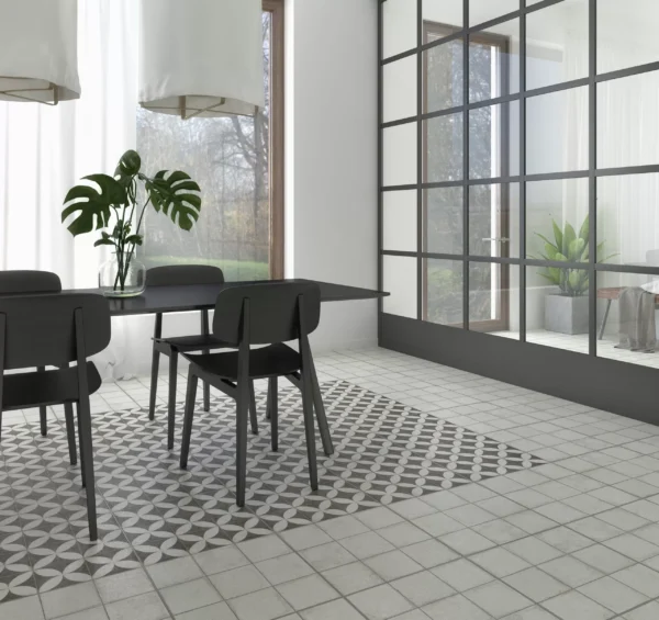 Flowers-B-B-W-Comedor-scaled (1) SAN LORENZO 45,3X45,3 FLOWER BASE FIT