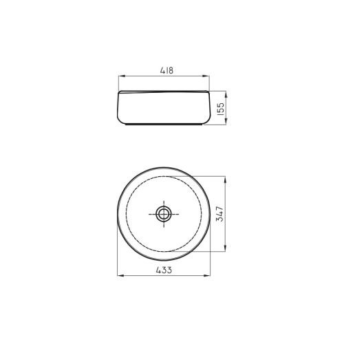 LAVATORIO FERRUM MILOS CILÍNDRICA
