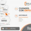 Mapa Ciudades con envios CERAMICO CERRO NEGRO 38X38 RONDA ARENA